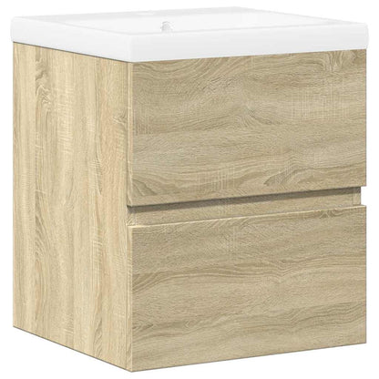 2 Piece Bathroom Furniture Set Sonoma Oak Engineered Wood