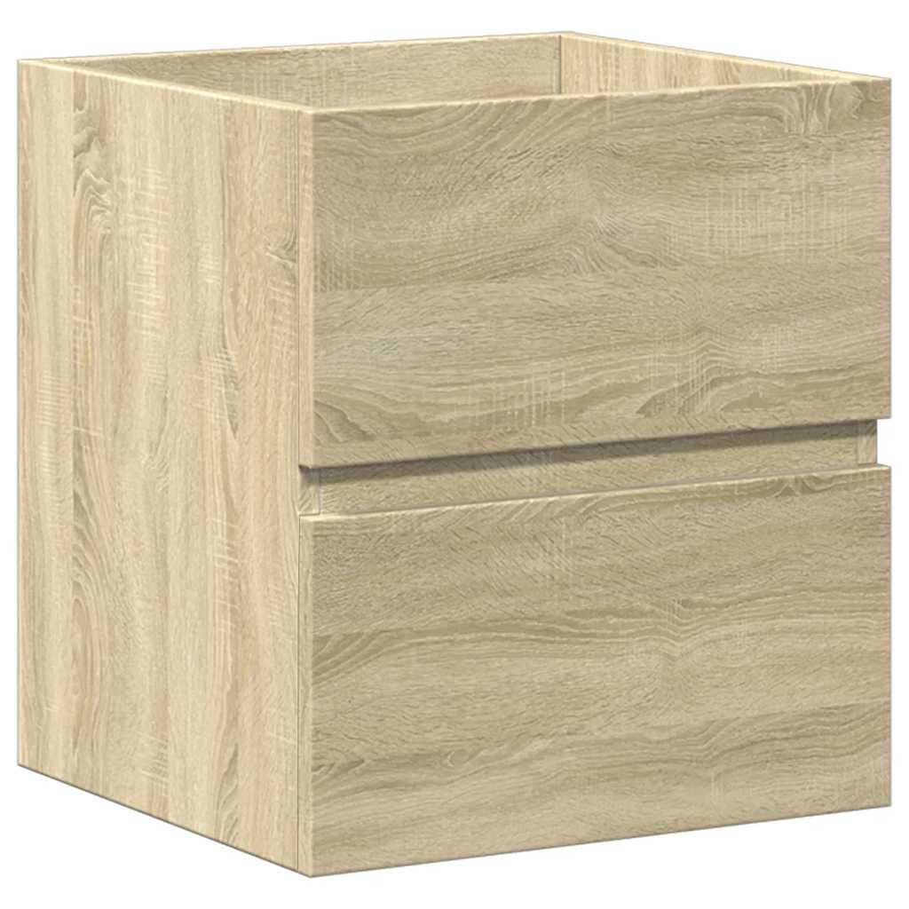 2 Piece Bathroom Furniture Set Sonoma Oak Engineered Wood