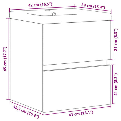 2 Piece Bathroom Furniture Set Sonoma Oak Engineered Wood