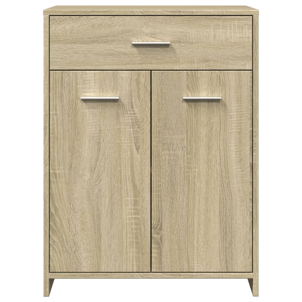 4 Piece Bathroom Furniture Set Sonoma Oak Engineered Wood