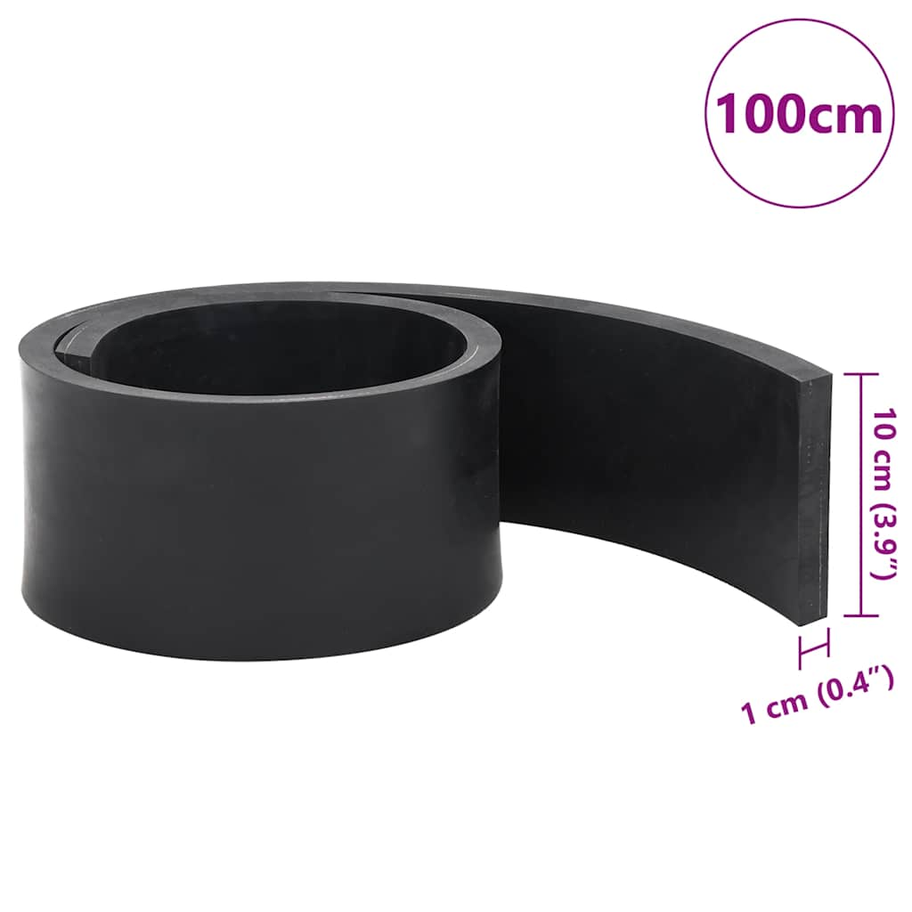 Rubber Edge for Snow Plow Black 100x10x1 cm