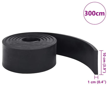 Rubber Edge for Snow Plow Black 300x10x1 cm