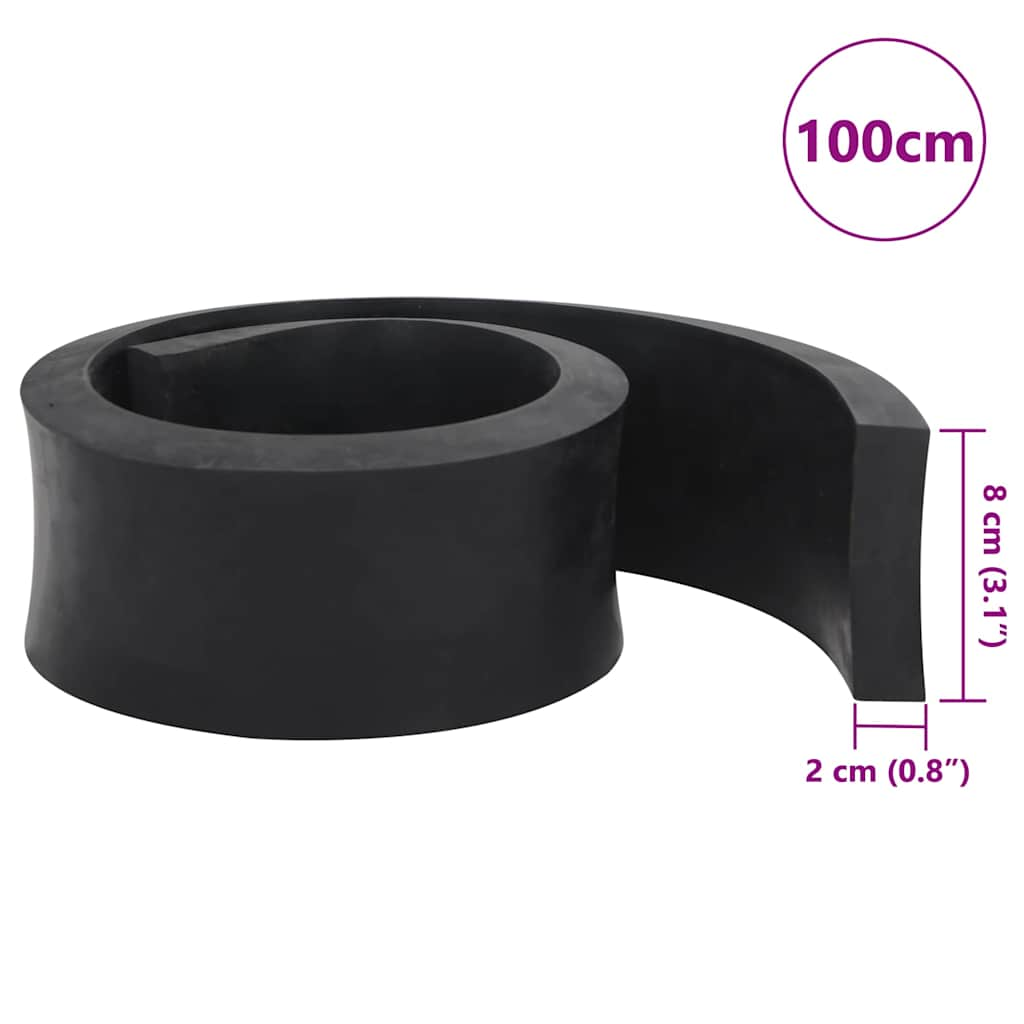 Rubber Edge for Snow Plow Black 100x8x2 cm