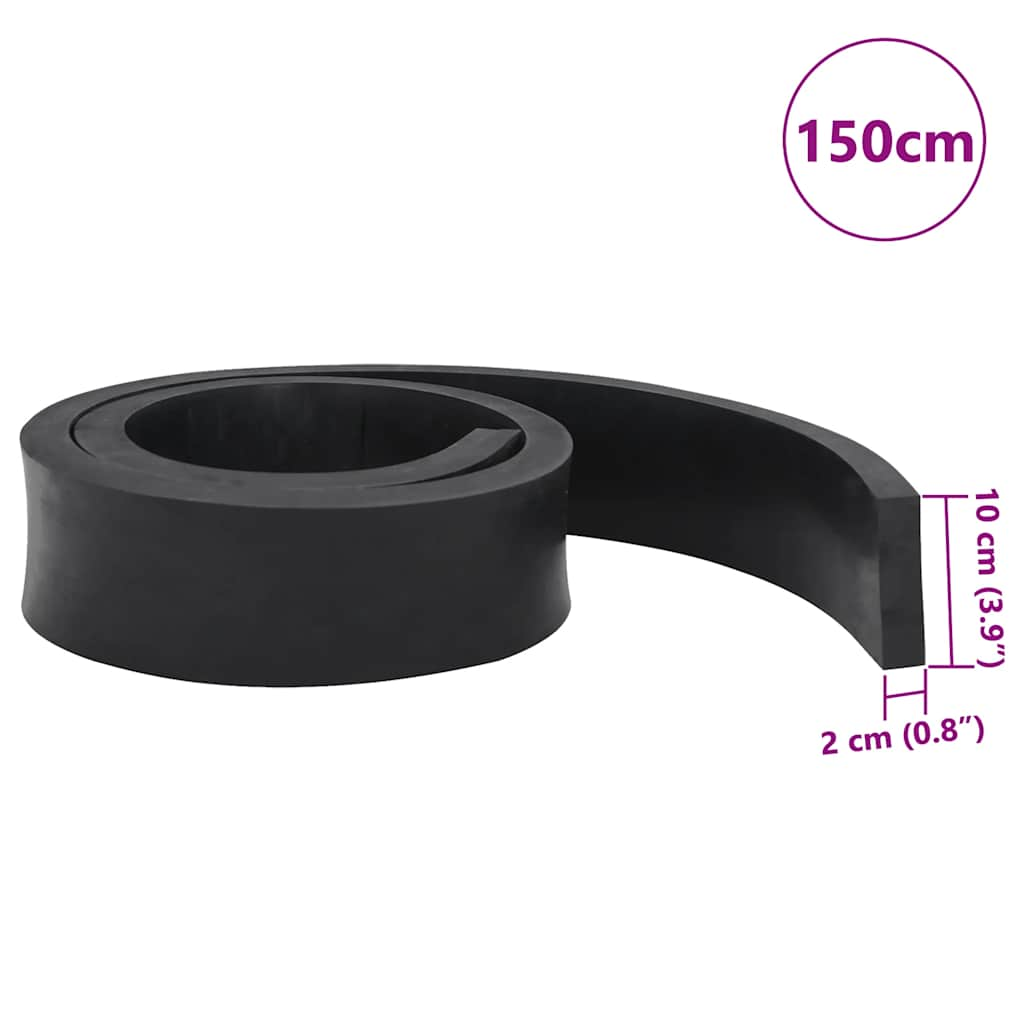 Rubber Edge for Snow Plow Black 150x10x2 cm