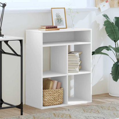 Book Cabinet White 66x31x80 cm Engineered Wood