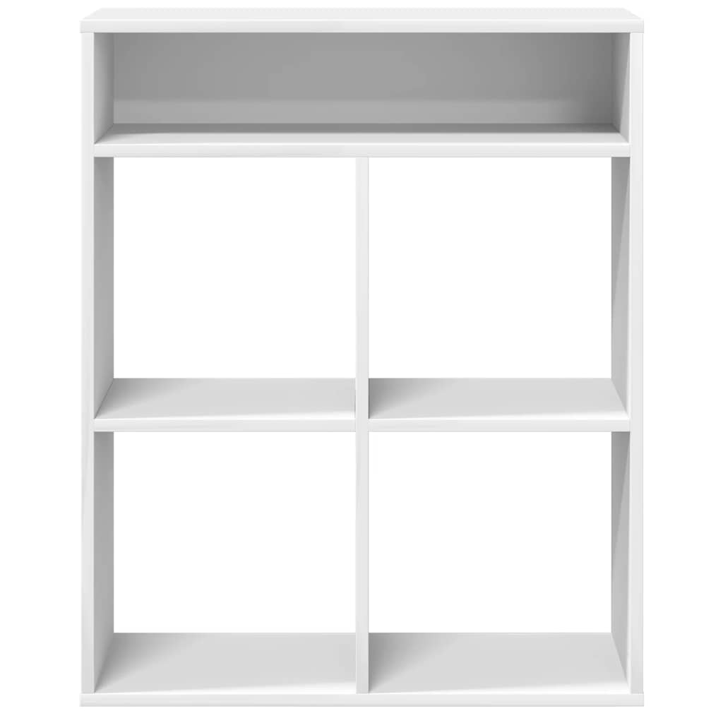 Book Cabinet White 66x31x80 cm Engineered Wood