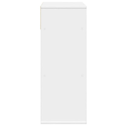 Book Cabinet White 66x31x80 cm Engineered Wood