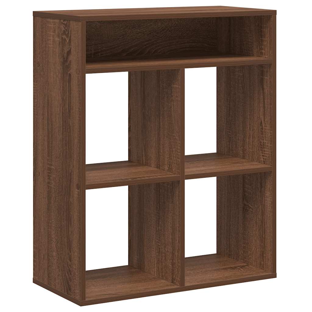 Book Cabinet Brown Oak 66x31x80 cm Engineered Wood