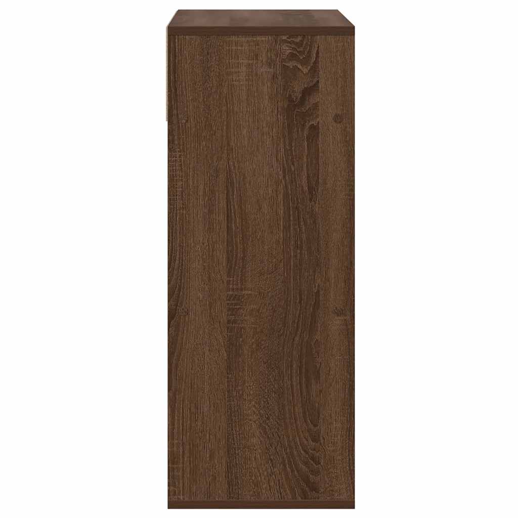 Book Cabinet Brown Oak 66x31x80 cm Engineered Wood