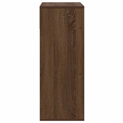 Book Cabinet Brown Oak 66x31x80 cm Engineered Wood