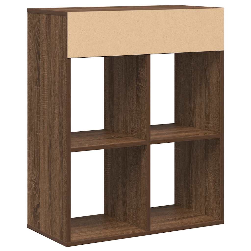 Book Cabinet Brown Oak 66x31x80 cm Engineered Wood