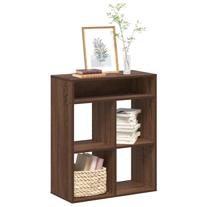 Book Cabinet Brown Oak 66x31x80 cm Engineered Wood