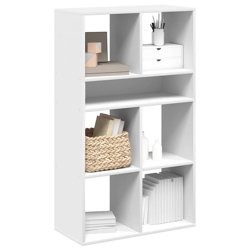 Book Cabinet White 66x31x112 cm Engineered Wood