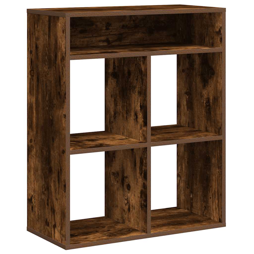 Book Cabinet Smoked Oak 66x31x80 cm Engineered Wood