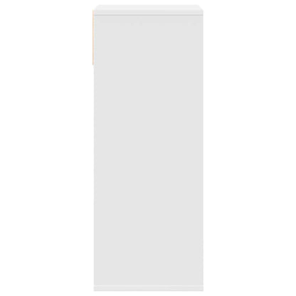 Book Cabinet White 34x31x80 cm Engineered Wood