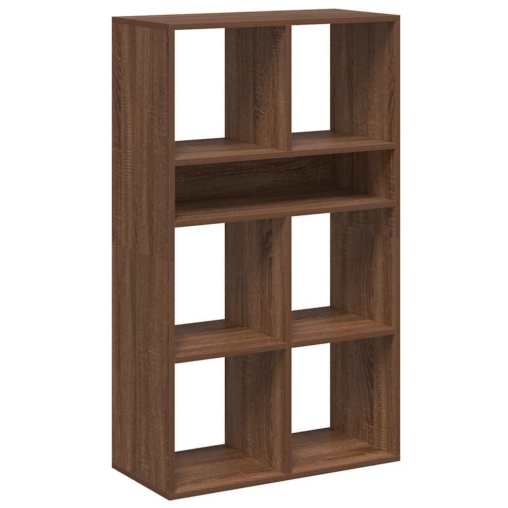 Book Cabinet Brown Oak 66x31x112 cm Engineered Wood