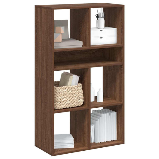 Book Cabinet Brown Oak 66x31x112 cm Engineered Wood