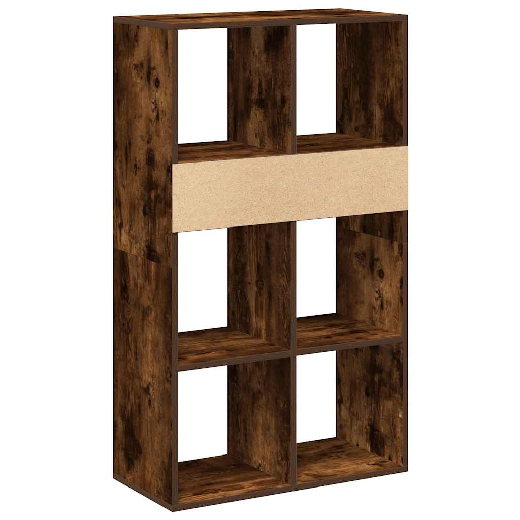 Book Cabinet Smoked Oak 66x31x112 cm Engineered Wood