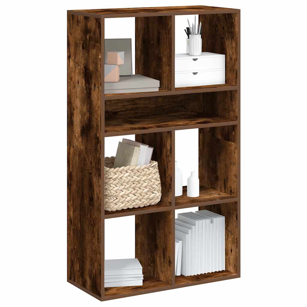 Book Cabinet Smoked Oak 66x31x112 cm Engineered Wood