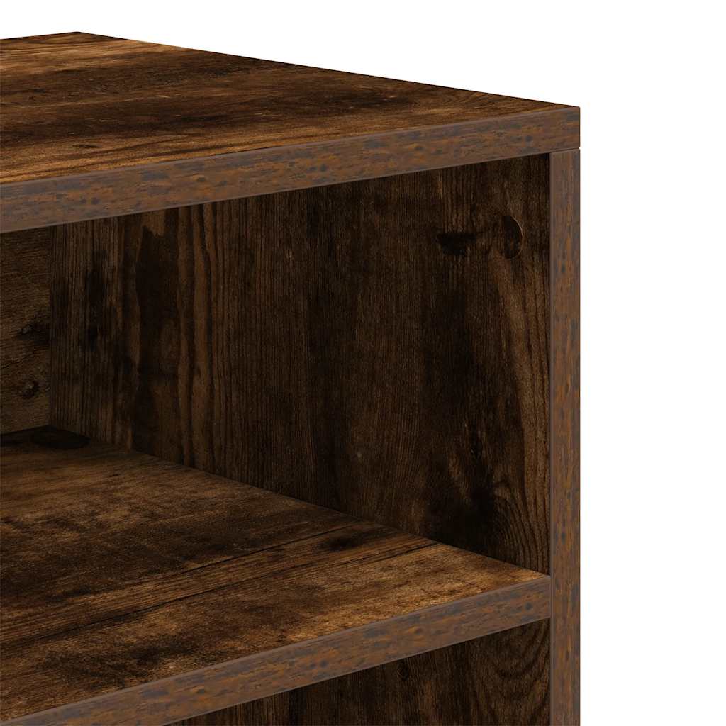 Book Cabinet Smoked Oak 60x30x71.5 cm Engineered Wood