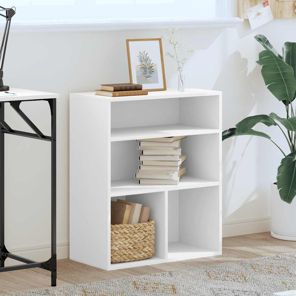 Book Cabinet White 60x30x71.5 cm Engineered Wood