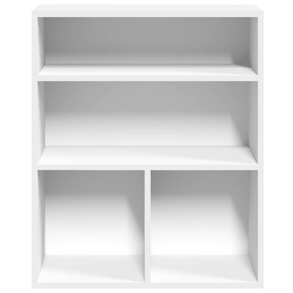 Book Cabinet White 60x30x71.5 cm Engineered Wood