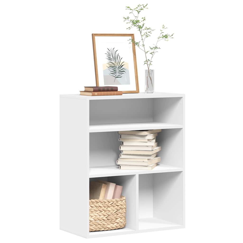 Book Cabinet White 60x30x71.5 cm Engineered Wood