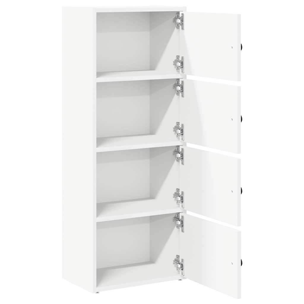 Bookcase White 40x24x102 cm Engineered Wood