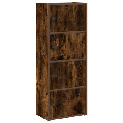 Bookcase Smoked Oak 40x24x102 cm Engineered Wood