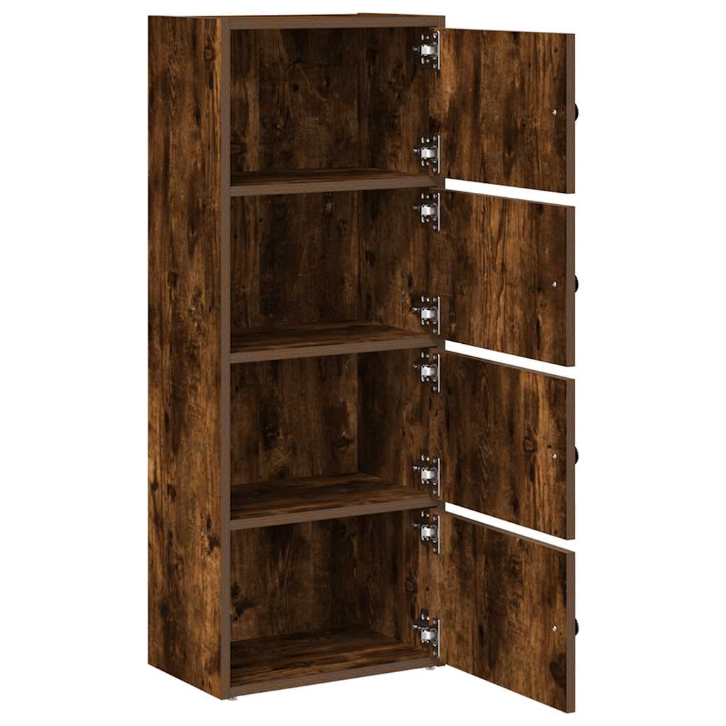 Bookcase Smoked Oak 40x24x102 cm Engineered Wood