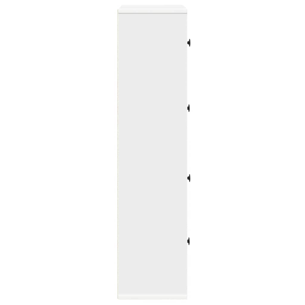 Bookcase White 60x24x101.5 cm Engineered Wood