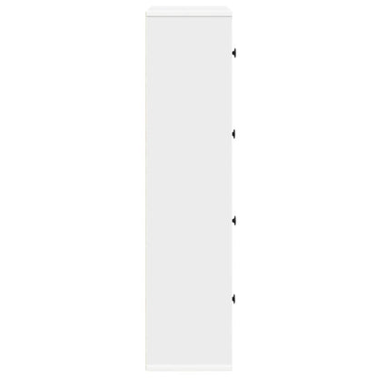 Bookcase White 60x24x101.5 cm Engineered Wood