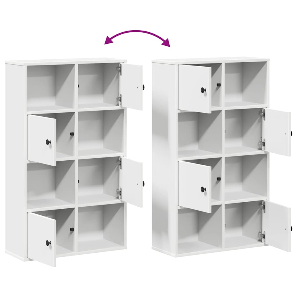 Bookcase White 60x24x101.5 cm Engineered Wood