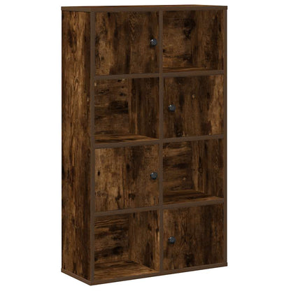 Bookcase Smoked Oak 60x24x101.5 cm Engineered Wood