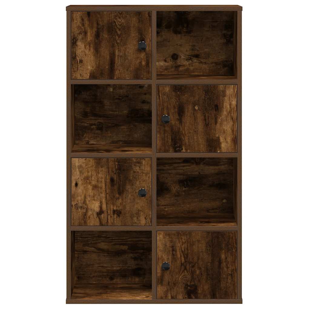 Bookcase Smoked Oak 60x24x101.5 cm Engineered Wood