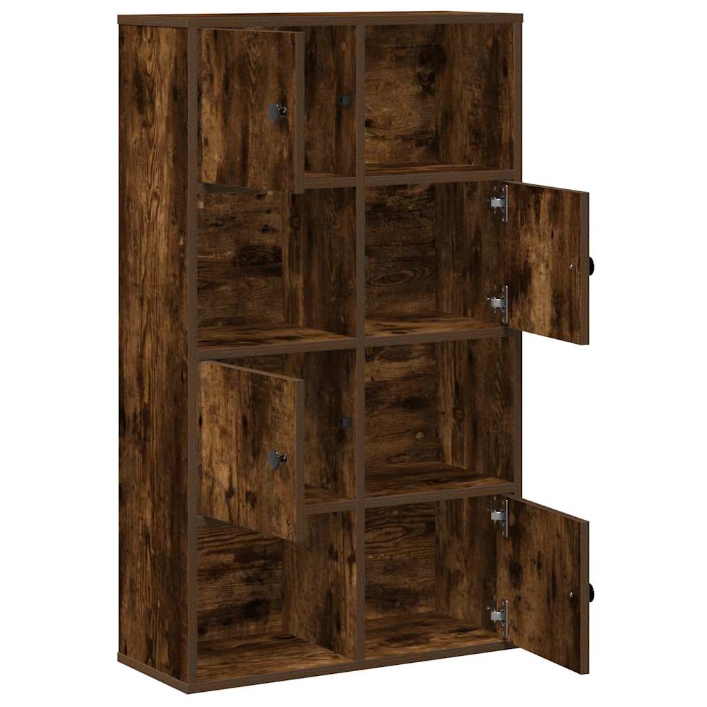 Bookcase Smoked Oak 60x24x101.5 cm Engineered Wood