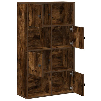 Bookcase Smoked Oak 60x24x101.5 cm Engineered Wood