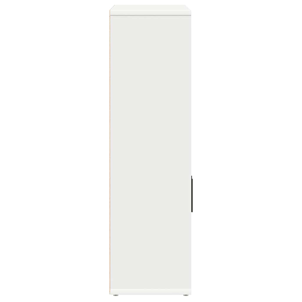 Bookcase White 60x24x85 cm Engineered Wood