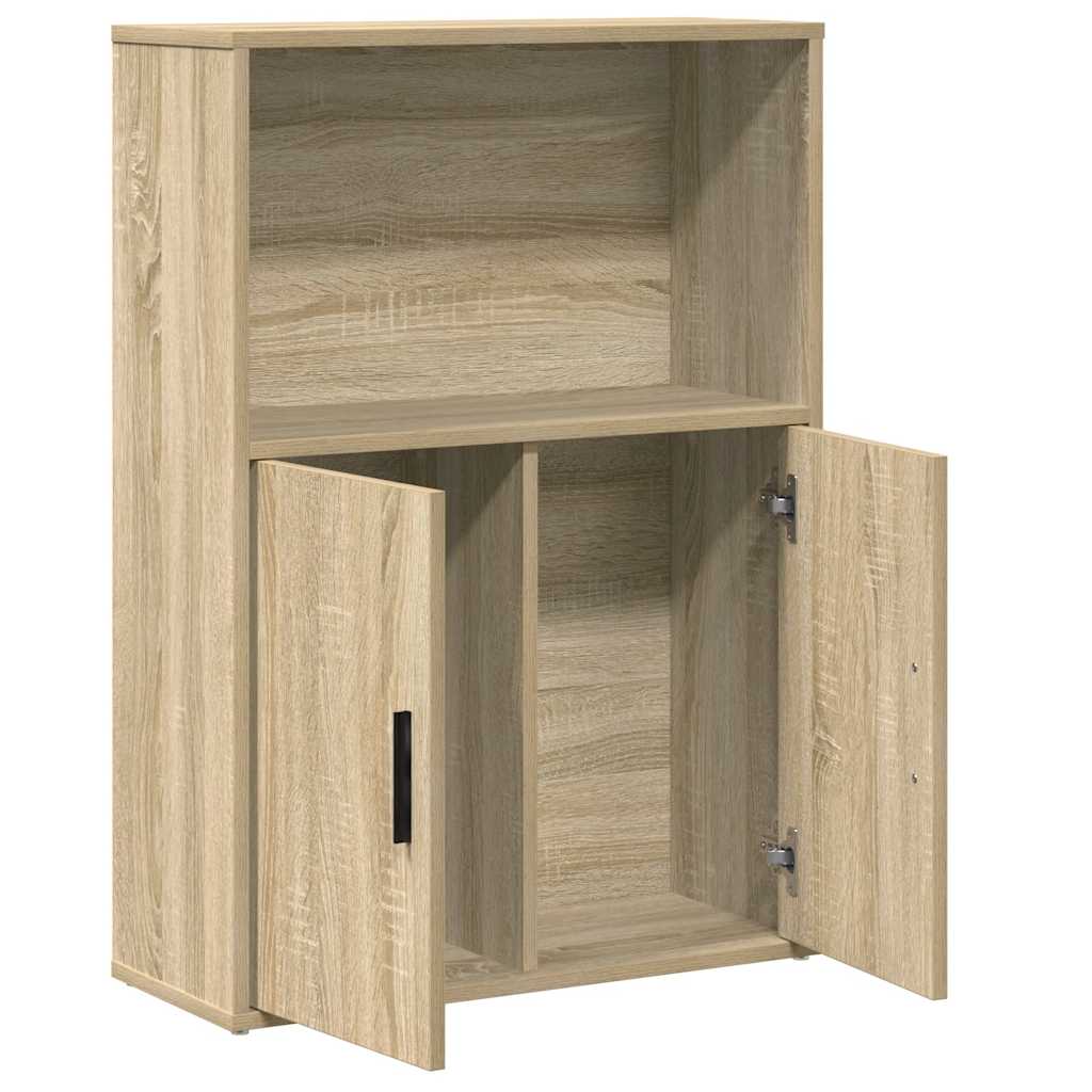 Bookcase Sonoma Oak 60x24x85 cm Engineered Wood