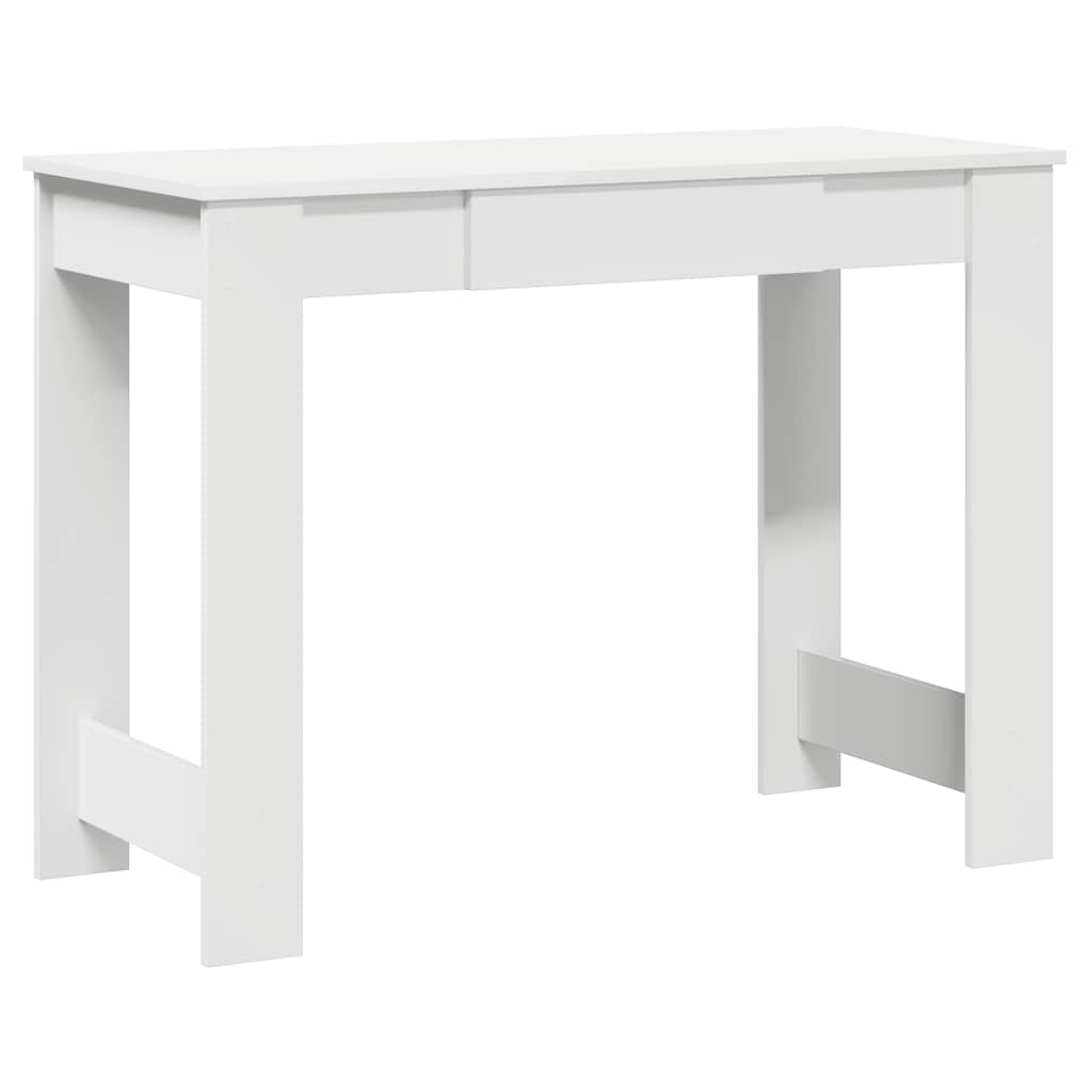 Desk White 100x45x75 cm Engineered Wood