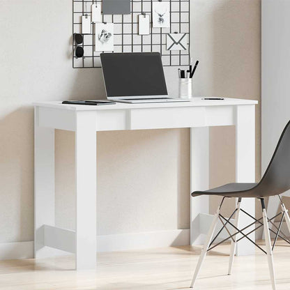 Desk White 100x45x75 cm Engineered Wood