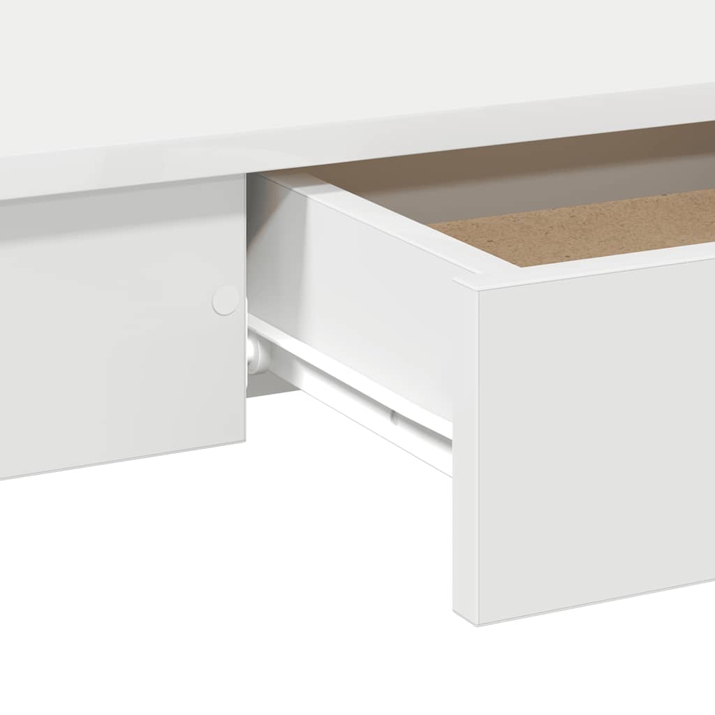 Desk White 100x45x75 cm Engineered Wood