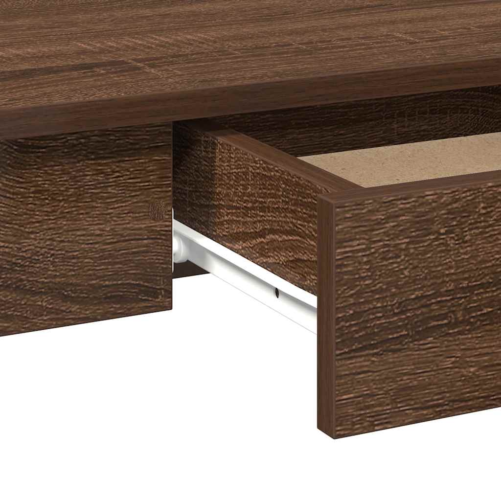 Desk Brown Oak 100x45x75 cm Engineered Wood