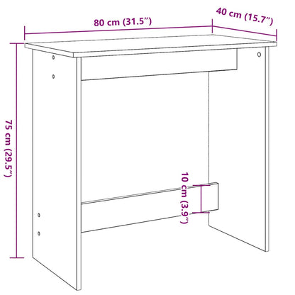 Desk Old Wood 80x40x75 cm Engineered Wood