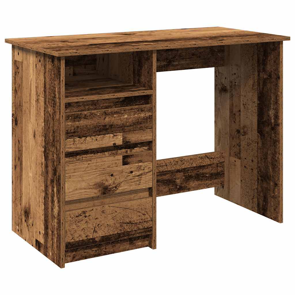 Desk Old Wood 102x50x75 cm Engineered Wood