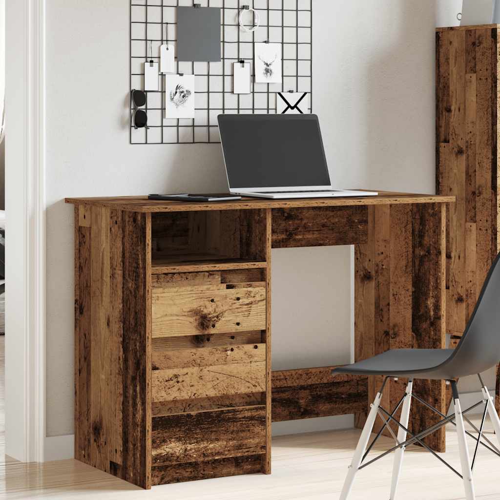 Desk Old Wood 102x50x75 cm Engineered Wood