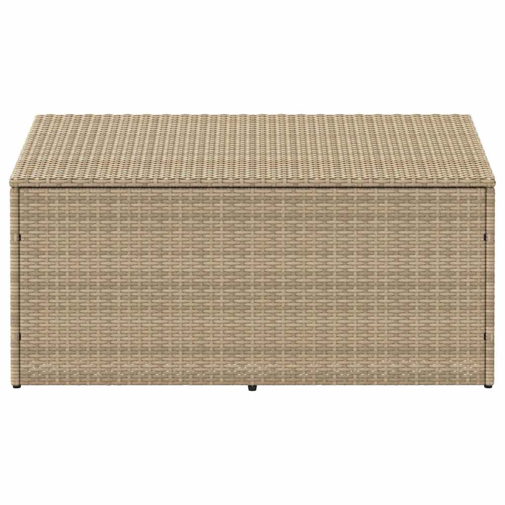 Garden Storage Box Beige 110x50x58 cm Poly Rattan