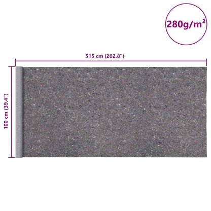 Non-slip Painter Fleece 515 cm 280 g/m² Grey