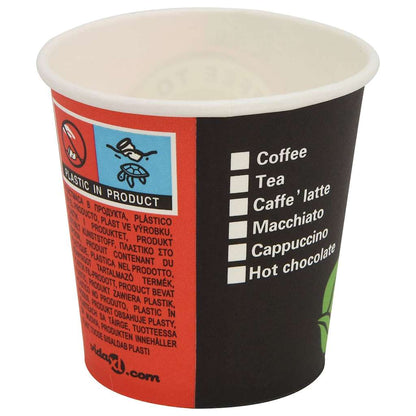 Paper Coffee Cups with Lids 1000 pcs 4oz 120ml