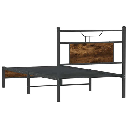 Bed Frame without Mattress Smoked Oak 80x200 cm Engineered Wood